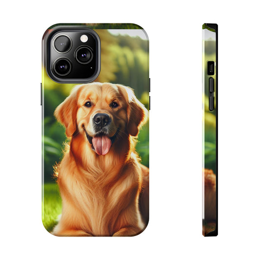 Golden Retriever Tough Phone Case, Protective Phone Cover, Dog Lover Gift, Pet Owner Accessory, Animal Print Phone Case, Cute Dog Phone Case