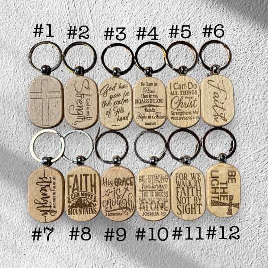 Faith Keychains, Bible Verse Gift, Inspirational Quote Gifts, Custom Inspiration Keychain, Keychain, Christian Gifts