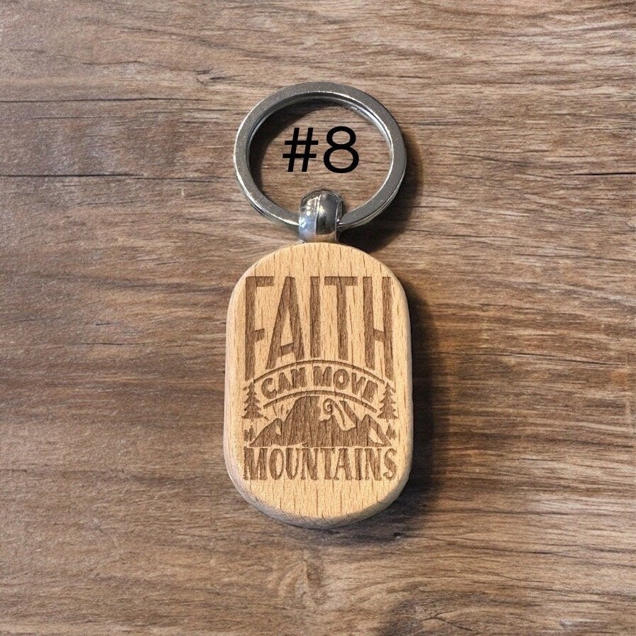 Faith Keychains, Bible Verse Gift, Inspirational Quote Gifts, Custom Inspiration Keychain, Keychain, Christian Gifts