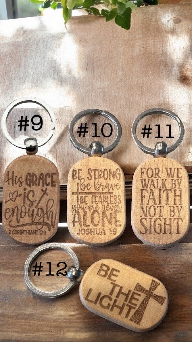 Faith Keychains, Bible Verse Gift, Inspirational Quote Gifts, Custom Inspiration Keychain, Keychain, Christian Gifts